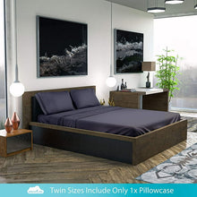Load image into Gallery viewer, DREAMCARE - Bed Sheets Set - California King Size Sheet with Side Pocket - 4pcs Set, 15 inches, Dark Gray