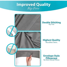 Load image into Gallery viewer, Dreamcare Microfiber Pillowcase Set - 2 Piece Set, Queen, Gray