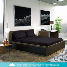 Load image into Gallery viewer, DREAMCARE - Bed Sheets Set - King Size Sheet with Side Pocket - 4pcs Set, 15 inches, Black