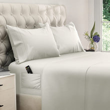 Load image into Gallery viewer, DREAMCARE - Bed Sheets Set - King Size Sheet with Side Pocket - 4pcs Set, 15 inches, Ivory