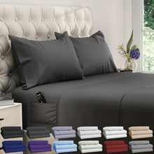 Load image into Gallery viewer, DREAMCARE - Bed Sheets Set - Twin XL Size Sheet with Side Pocket - 4pcs Set, 21 inches, Gray