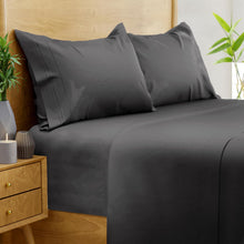 Load image into Gallery viewer, DREAMCARE 100% Rayon Bamboo Sheets King Size - 4pc Cooling Sheets King Size Breathable Cooling Bed Sheets for Hot Sleepers, Bamboo Viscose King Size Sheets Set , Soft 16" Deep Pocket King Sheets - Gray