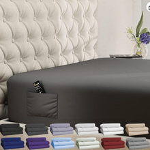 Load image into Gallery viewer, DREAMCARE King Fitted Sheet Only - Extra Deep Pocket Fitted Sheet - Fits up to 21 inch Mattress - Deep Pocket King Sheets - Hotel Luxury - Oeko-Tex Certified Sheets - (Grey)