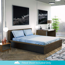 Load image into Gallery viewer, Dreamcare Fitted Sheet Deep Pocket Fitted Sheet Only Deep Pocket Bed Sheet Fitted Sheet King Size, Light Blue