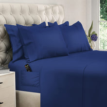Load image into Gallery viewer, DREAMCARE deep Pocket Queen Sheets - 6 PCS Set - up to 15 inches - 2500 Supreme Collection - Superior Softness - Hotel Luxury Sheets & Pillowcases Set - Wrinkle and Fade Resistant (Queen, Navy Blue)