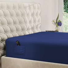 Load image into Gallery viewer, Fitted Sheet Deep Pocket Fitted Sheet Only Deep Pocket Bed Sheet Fitted Sheet King Size, Navy Blue