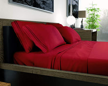 Load image into Gallery viewer, DREAMCARE - Bed Sheets Set - King Size Sheet with Side Pocket - 6pcs Set, 21 inches, Burgundy