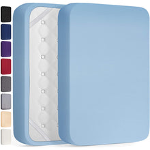 Load image into Gallery viewer, Dreamcare Fitted Sheet Deep Pocket Fitted Sheet Only Deep Pocket Bed Sheet Fitted Sheet King Size, Light Blue