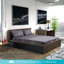 Load image into Gallery viewer, DREAMCARE - Bed Sheets Set - Full Size Sheet with Side Pocket - 4pcs Set, 15 inches, Gray
