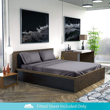 Load image into Gallery viewer, DREAMCARE - Bed Sheets - King Size Fitted Sheet 21 inches with Side Pocket, Gray
