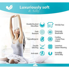 Load image into Gallery viewer, DREAMCARE - Bed Sheets Set - California King Size Sheet with Side Pocket - 4pcs Set, 15 inches, White
