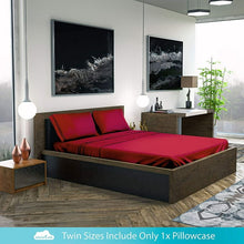Load image into Gallery viewer, DREAMCARE - Bed Sheets Set - King Size Sheet with Side Pocket - 4pcs Set, 15 inches, Burgundy
