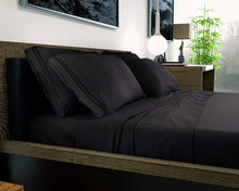 Load image into Gallery viewer, DREAMCARE deep Pocket Queen Sheets - 6 PCS Set - up to 15 inches - 2500 Supreme Collection - Superior Softness - Hotel Luxury Sheets &amp; Pillowcases Set - Wrinkle and Fade Resistant (Queen, Black)
