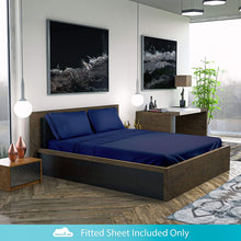 Load image into Gallery viewer, Fitted Sheet Deep Pocket Fitted Sheet Only Deep Pocket Bed Sheet Fitted Sheet King Size, Navy Blue
