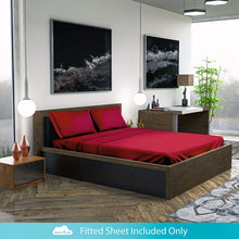Load image into Gallery viewer, Extra Deep Pocket Fitted Sheet Deep Pocket Fitted Sheet Only - Up to 21 Inch Mattress Sheet Queen Size Fitted Sheet, Burgundy
